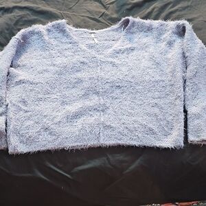 Free People Lavender V-Neck Sweater